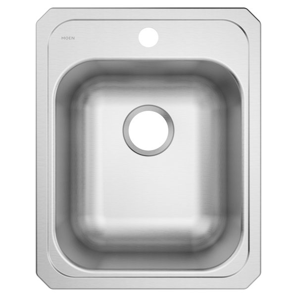 Moen 2000 Series Stainless Steel 17" L x 21.25" W Drop-In Bar Sink